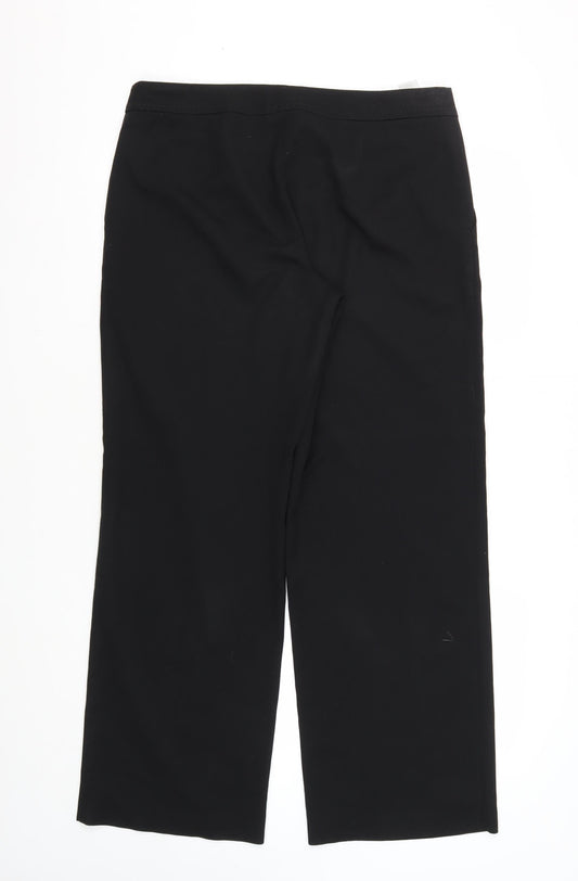 Next Women's Black Regular Fit Trousers Size 12