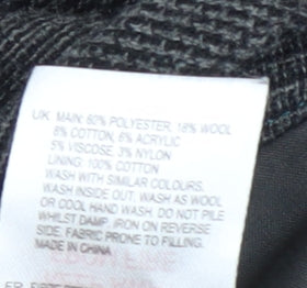 White Stuff Women's Grey Check Trousers Size 10