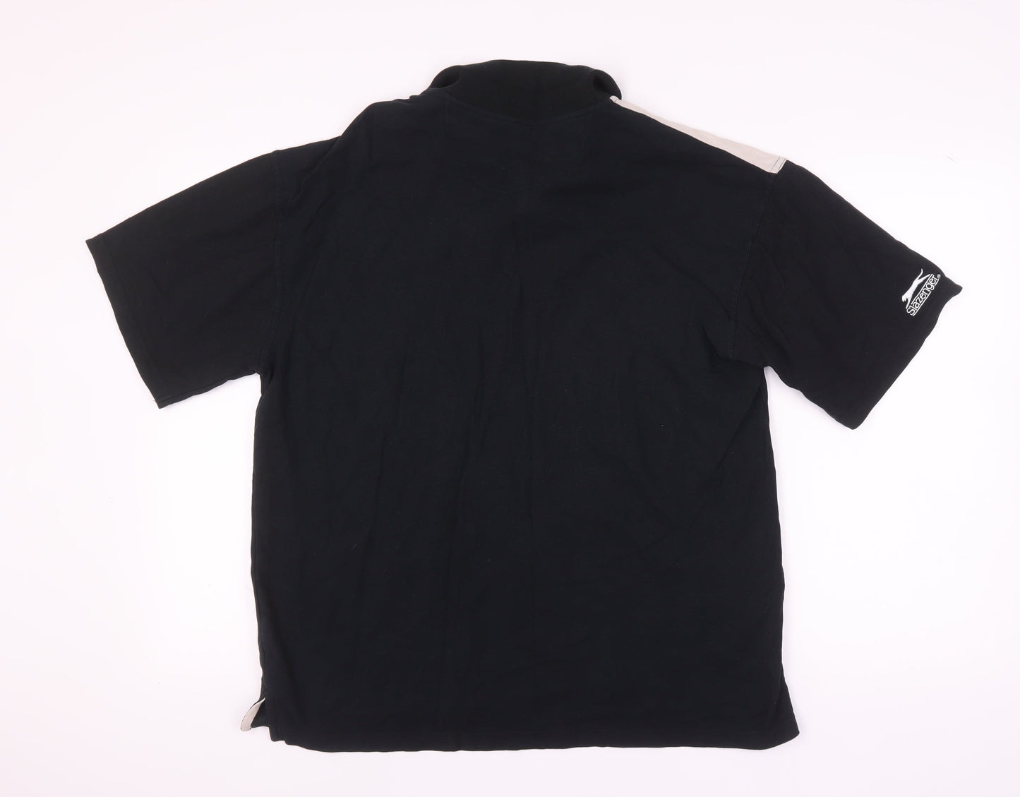 Slazenger Men's XL Black Polo Shirt - Casual Cotton Top