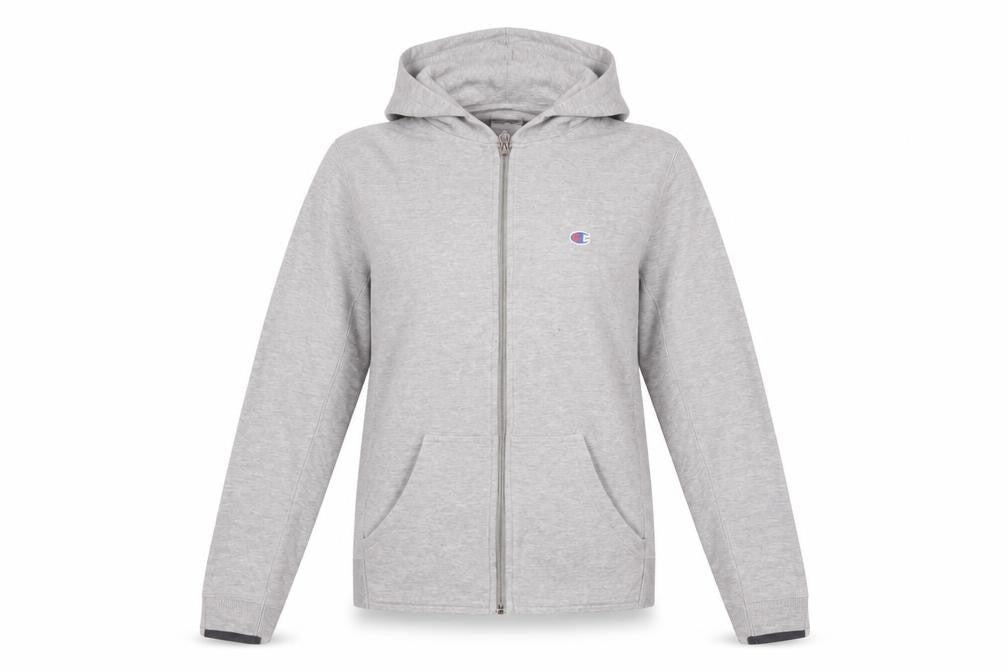 Unisex Adults UK S Regular Champion Grey Full Zip Hoodie