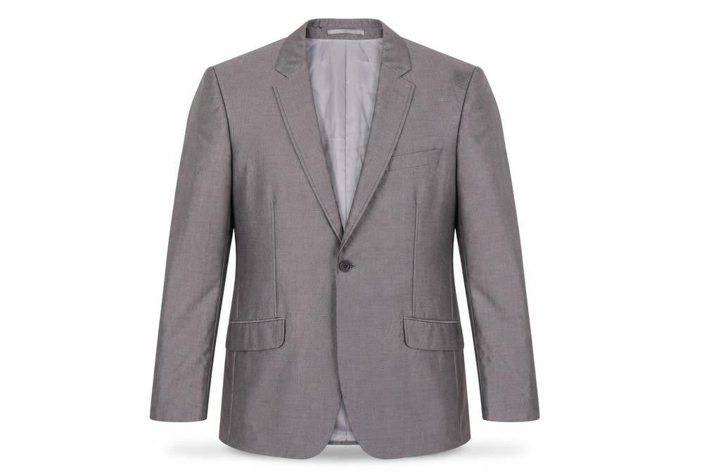 Mens 42 Chest  Fellini Grey Two-Button Blazer