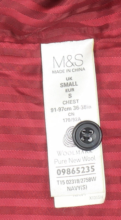 Marks and Spencer Men's Blue Waistcoat 36R