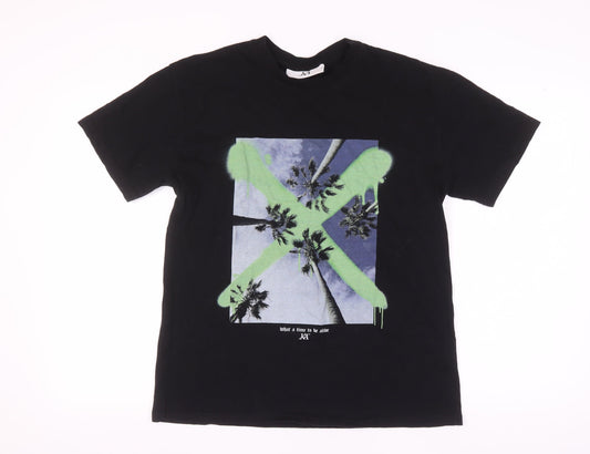 JK Attire Men's Black XS Graphic Print T-Shirt