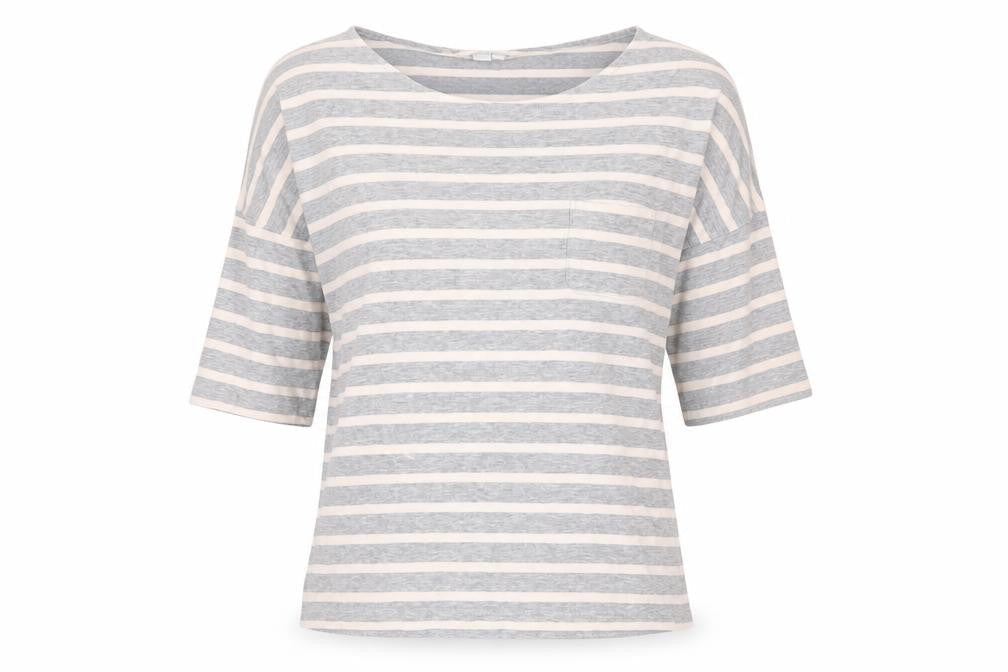 Womens UK Size UK 8 Boden Grey 100% Cotton T-Shirt