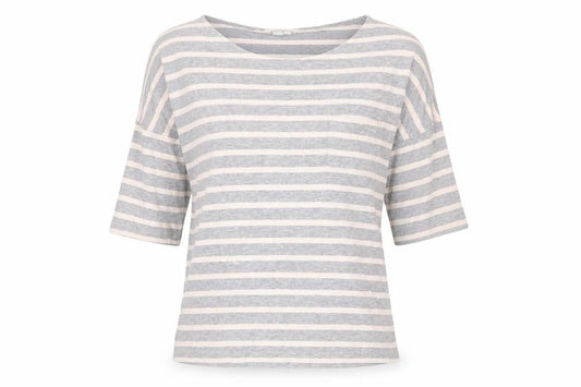 Womens UK Size UK 8 Boden Grey 100% Cotton T-Shirt