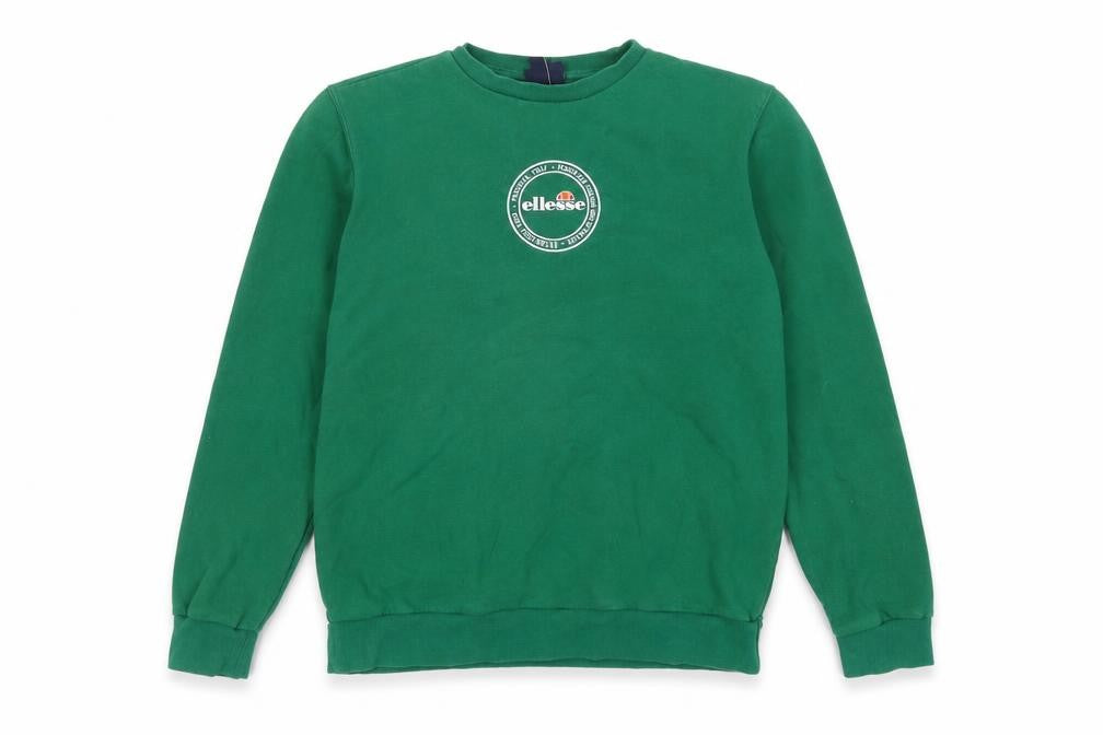 Unisex Adults UK 12  ellesse Green Pullover Sweatshirt