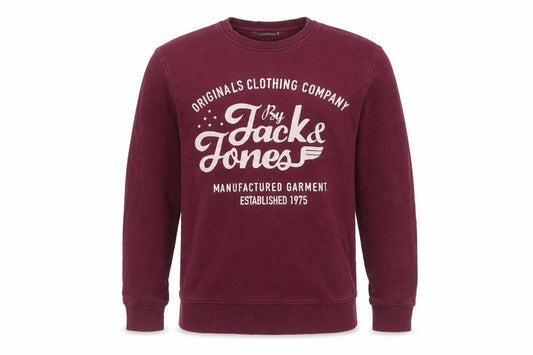 Mens UK S Regular JACK & JONES Red Pullover Sweatshirt