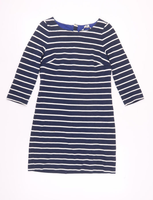 Boden Women's Blue Bodycon Dress, Size 10, Striped
