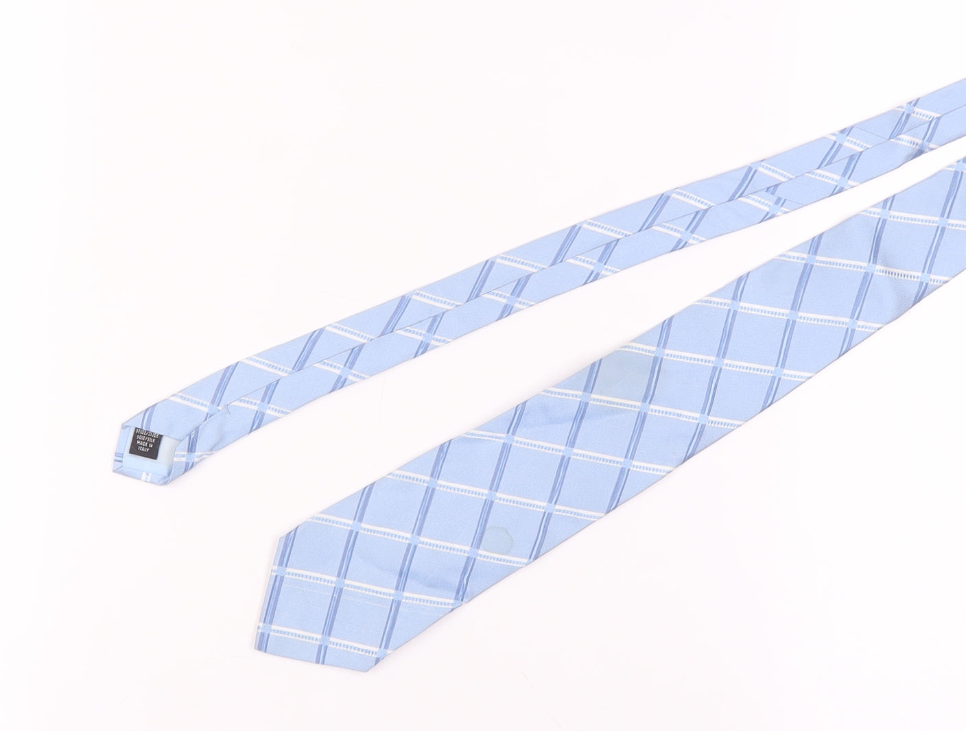 Fellini Men's Blue Silk Plaid Tie - Classic Style
