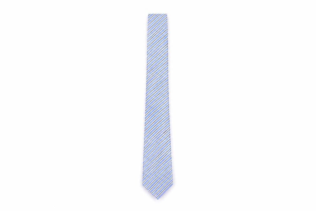 Jeff Banks Men's Blue Striped Silk Tie