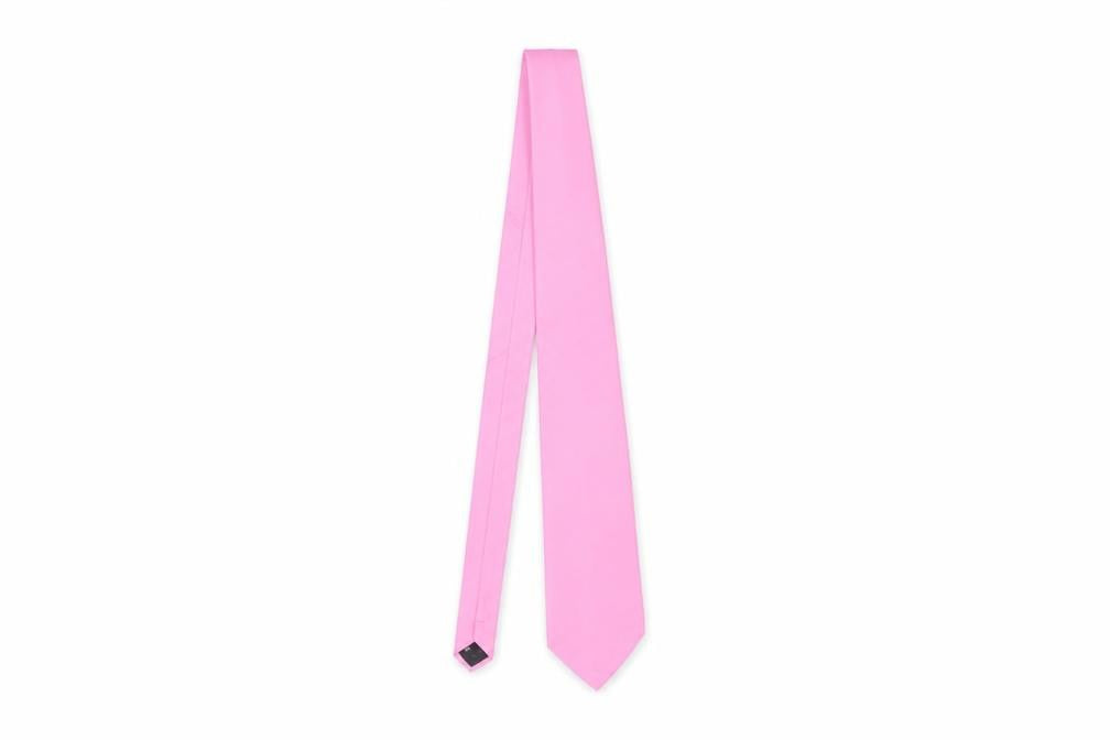 The Savile Row Company Men's Pink Silk Tie