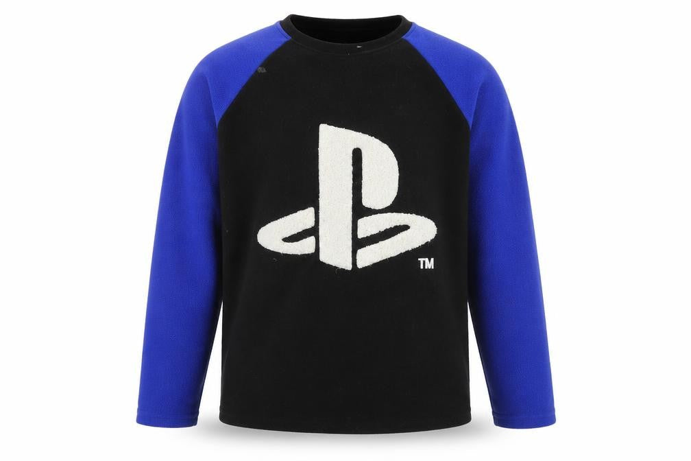 Front view of SICEM boys’ playstation sweatshirt 12-13y black blue