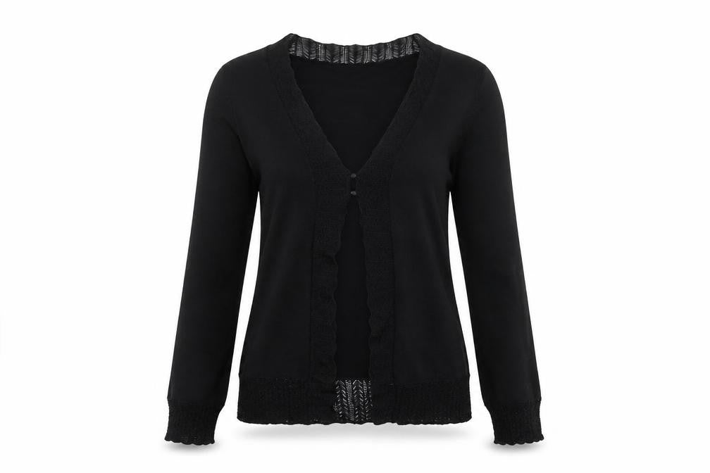 Planet Women's Black XS Cardigan V-Neck