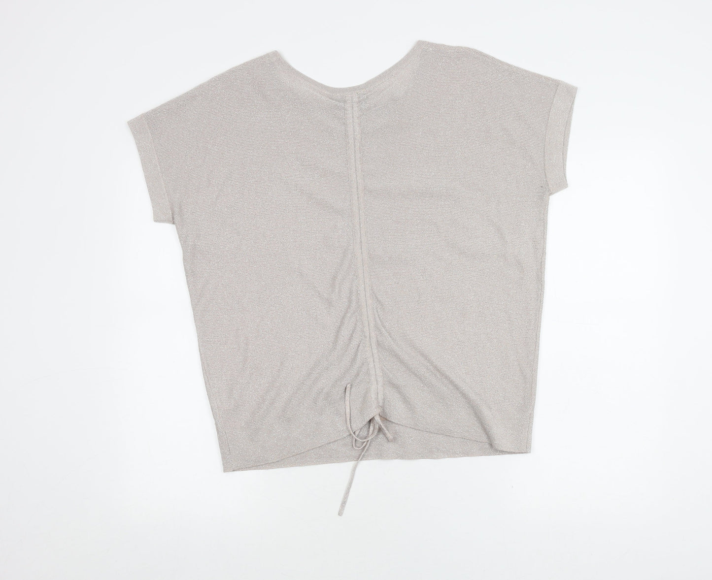 Wallis Women's Beige Knit Top M Round Neck