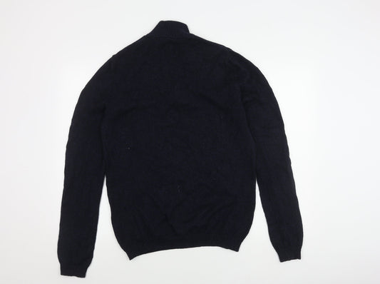 ASOS DESIGN Men's Black M Full Zip Cotton Jumper