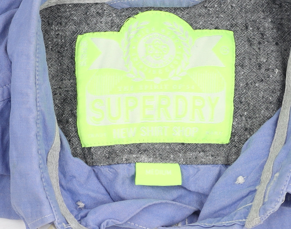 Superdry Men's Blue Button-Up Shirt M