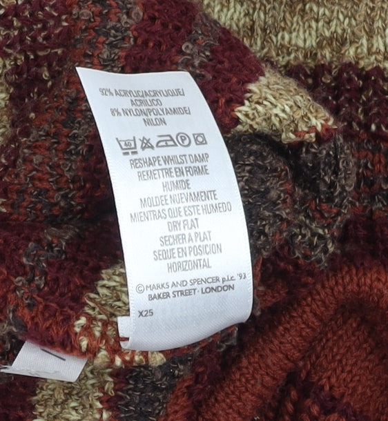 Marks and Spencer Unisex Brown Striped Pullover