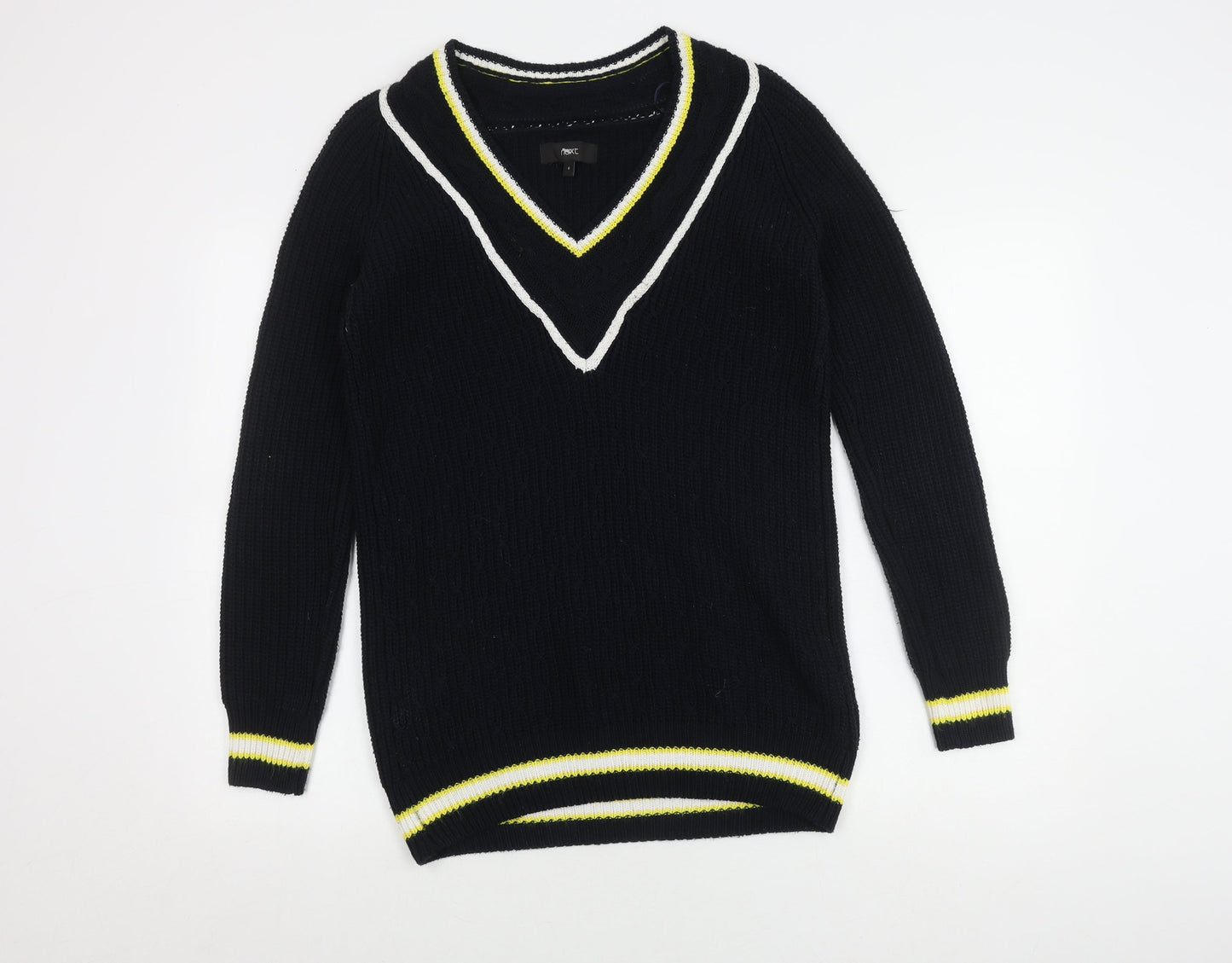 Next Women's Black V-Neck Pullover Jumper Size 6