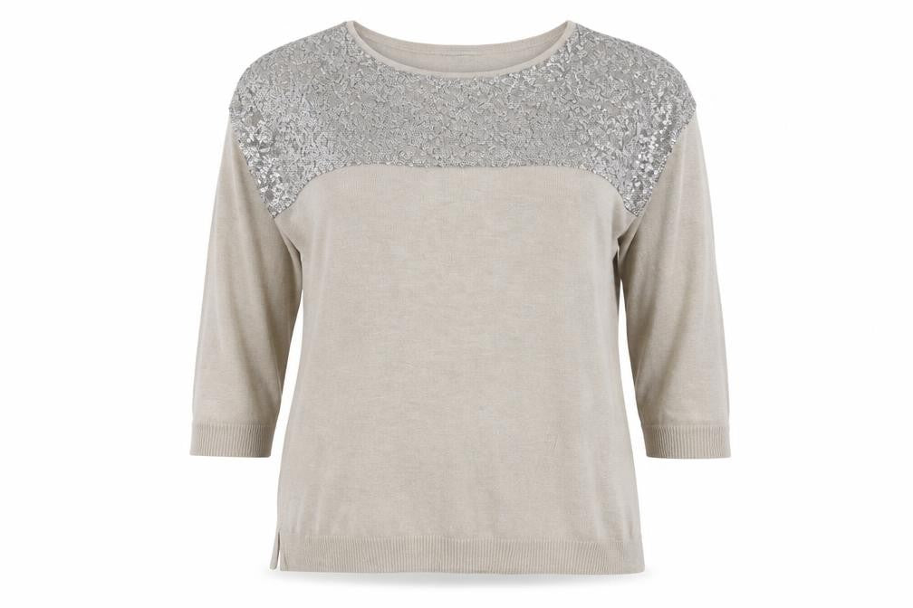 Marks and Spencer Women's Gold Sequin Pullover Size 14