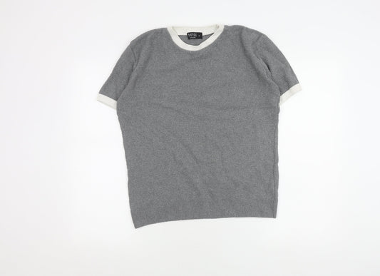 BoohooMAN Grey Crew Neck T-Shirt, Men's M