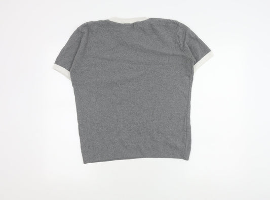 BoohooMAN Grey Crew Neck T-Shirt, Men's M