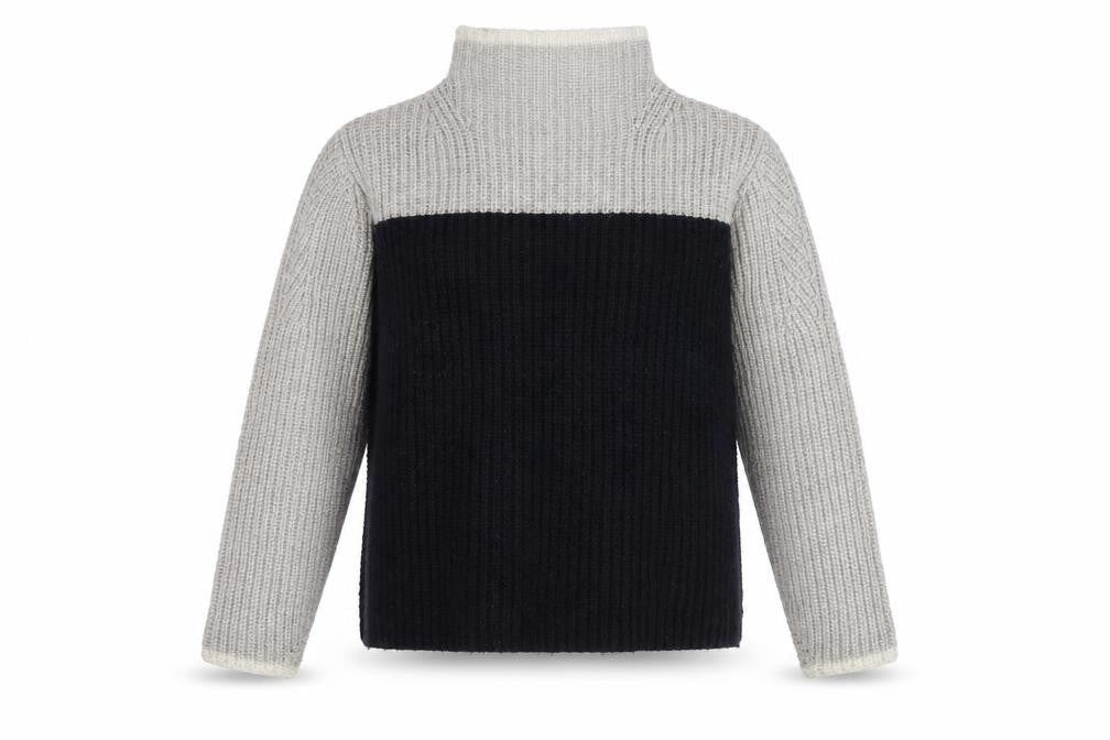 Marks and Spencer Women's Blue High Neck Pullover Jumper S