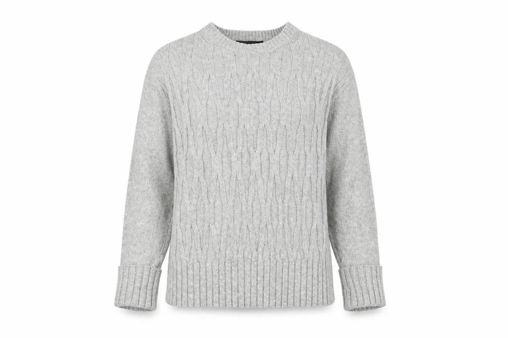 Marks and Spencer Women’s Grey Cable-Knit Jumper, S