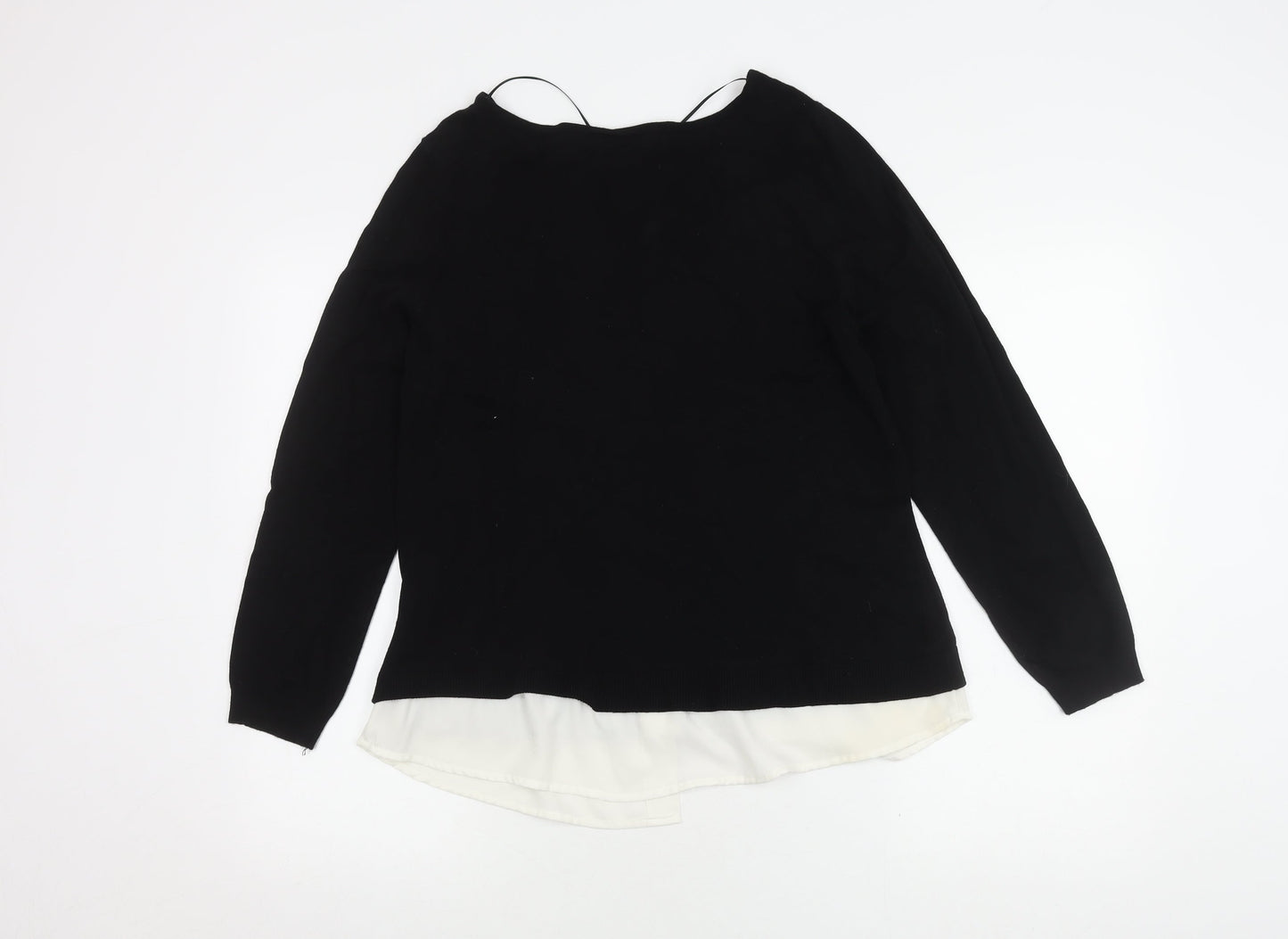 Charter Club Women's Black Jewel Pullover Jumper L
