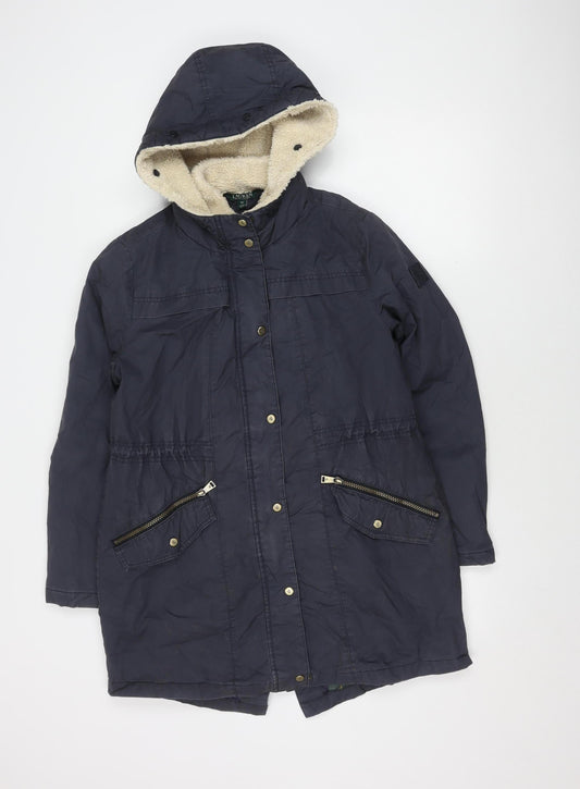 Lauren Ralph Lauren Women's Blue Parka Jacket - Size S