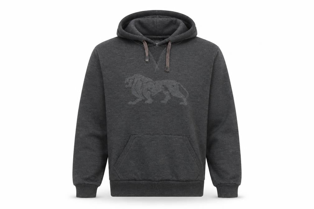 Mens UK S Regular Lonsdale Grey Pullover Hoodie
