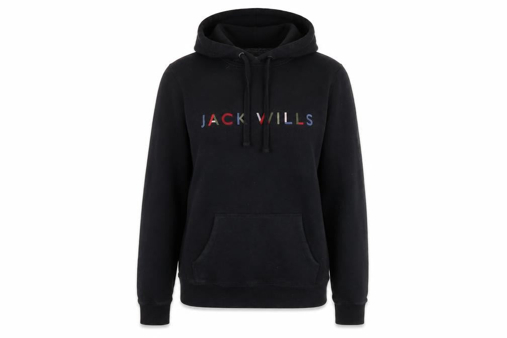 Womens UK 6 Regular Jack Wills Black Pullover Hoodie