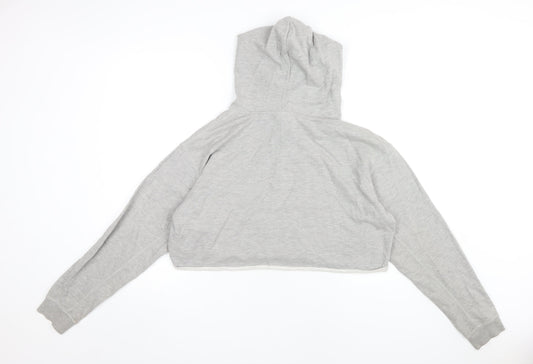 Ivy Park Women's Grey Cropped Hoodie - Medium