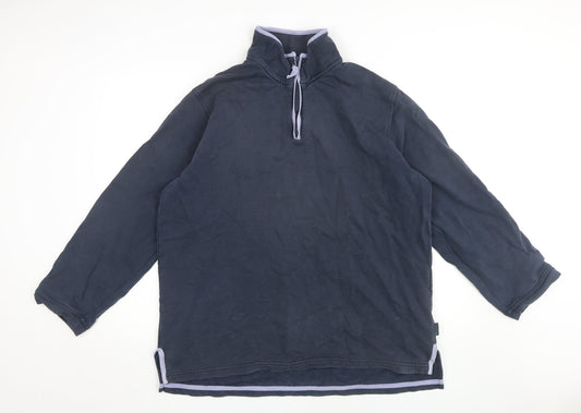 Boden Unisex Adults Navy Long Sleeve Pullover Hoodie M