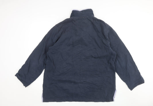 Boden Unisex Adults Navy Long Sleeve Pullover Hoodie M
