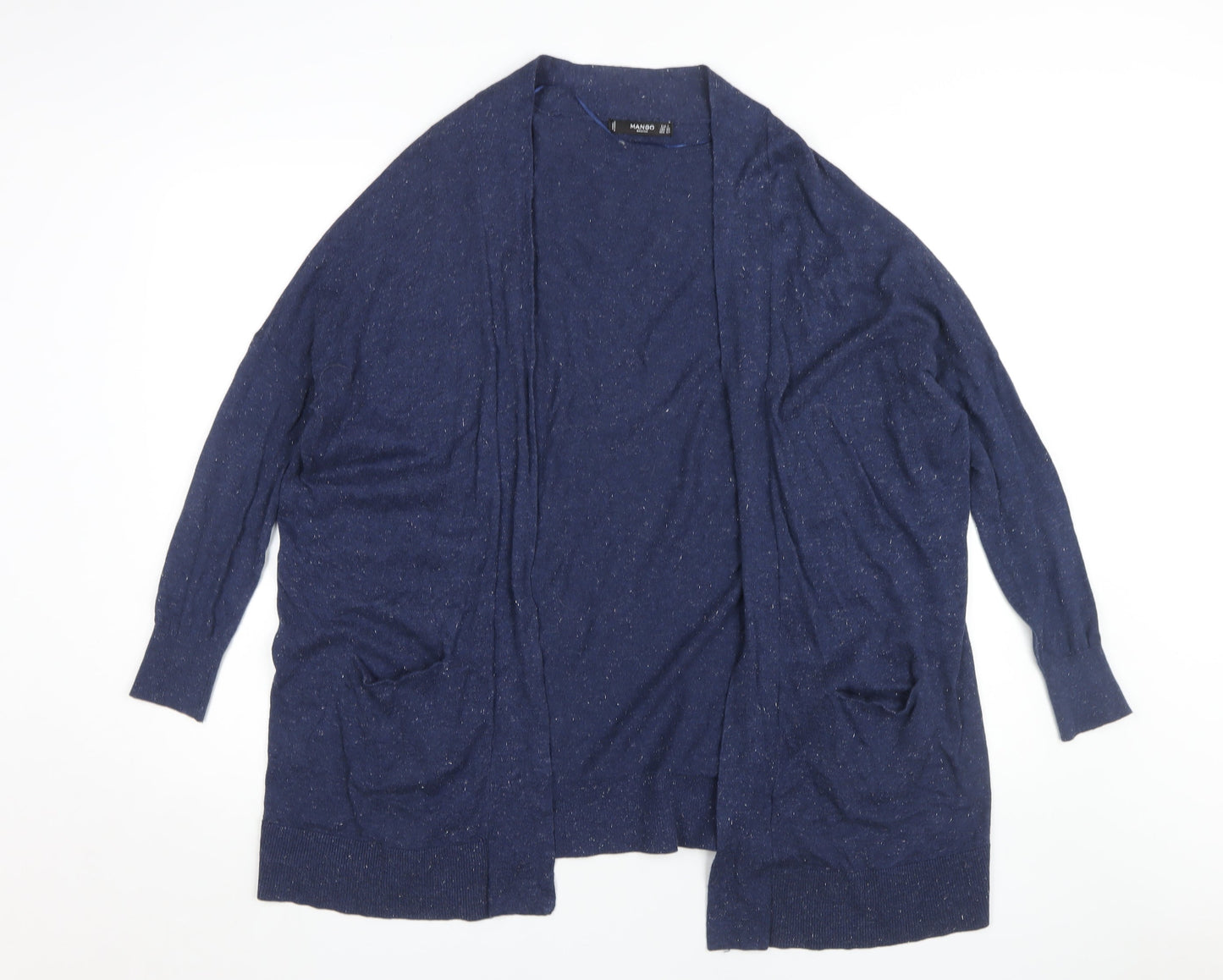 Mango Women's Blue Long Sleeve Cardigan Size 10