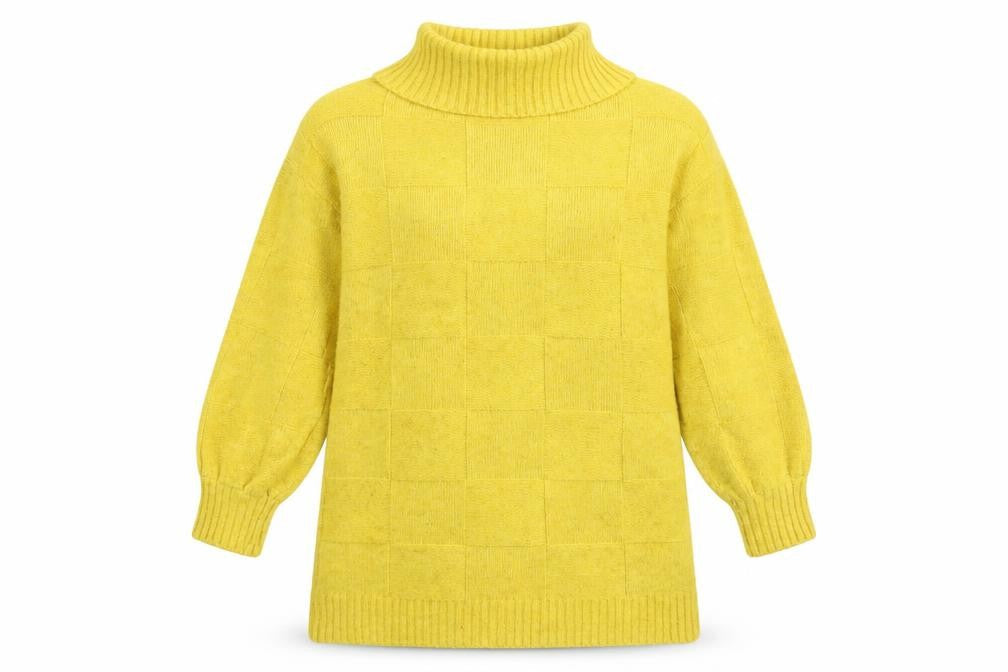 River Island Women’s Yellow Cowl Neck Knit Dress L