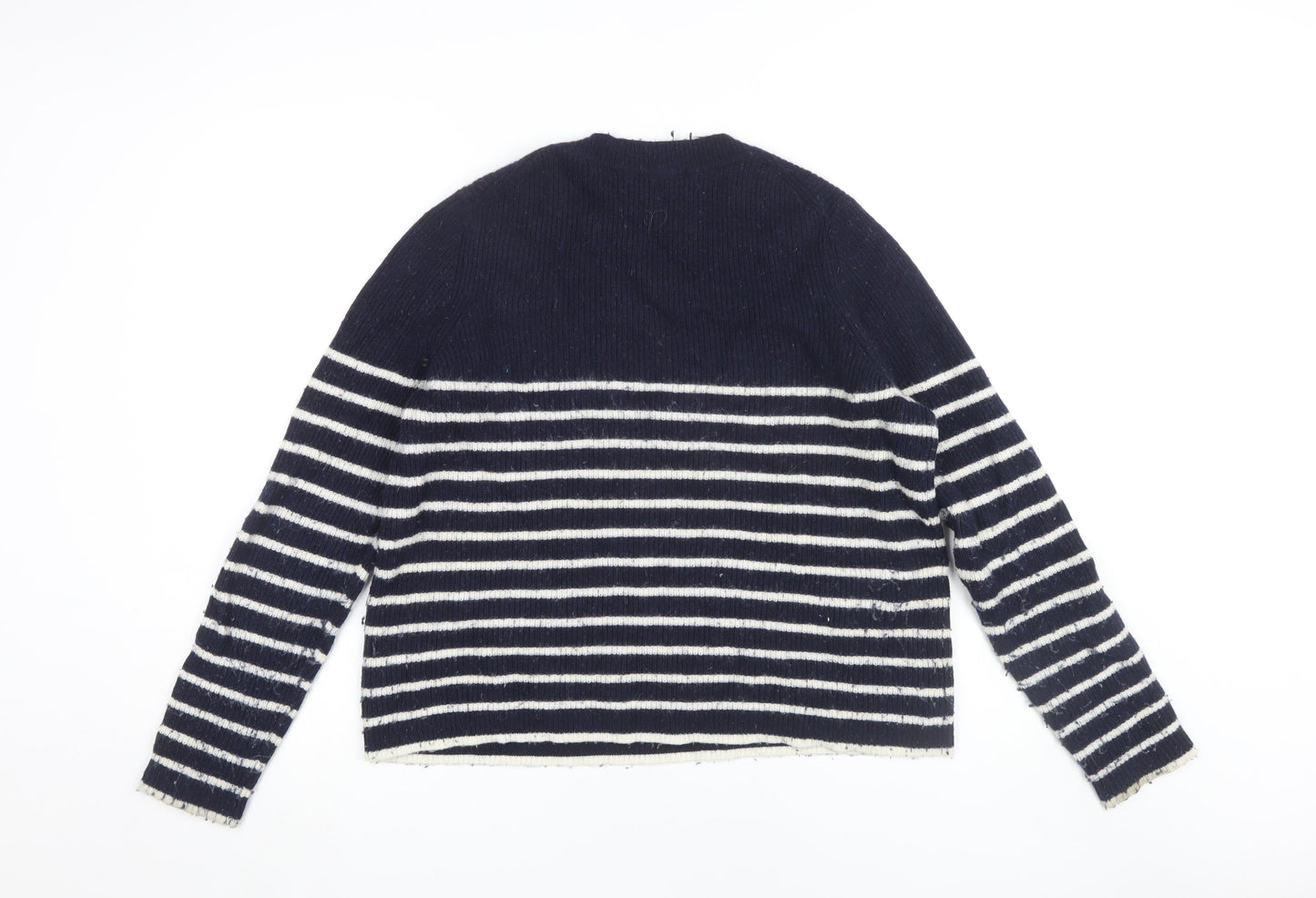 Boden Women's Blue Striped Pullover Jumper L