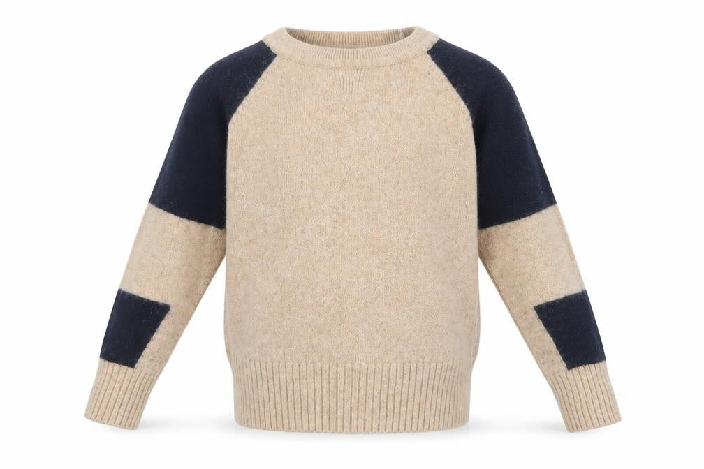 Reiss Boys Beige Crew Neck Jumper 7-8 Years