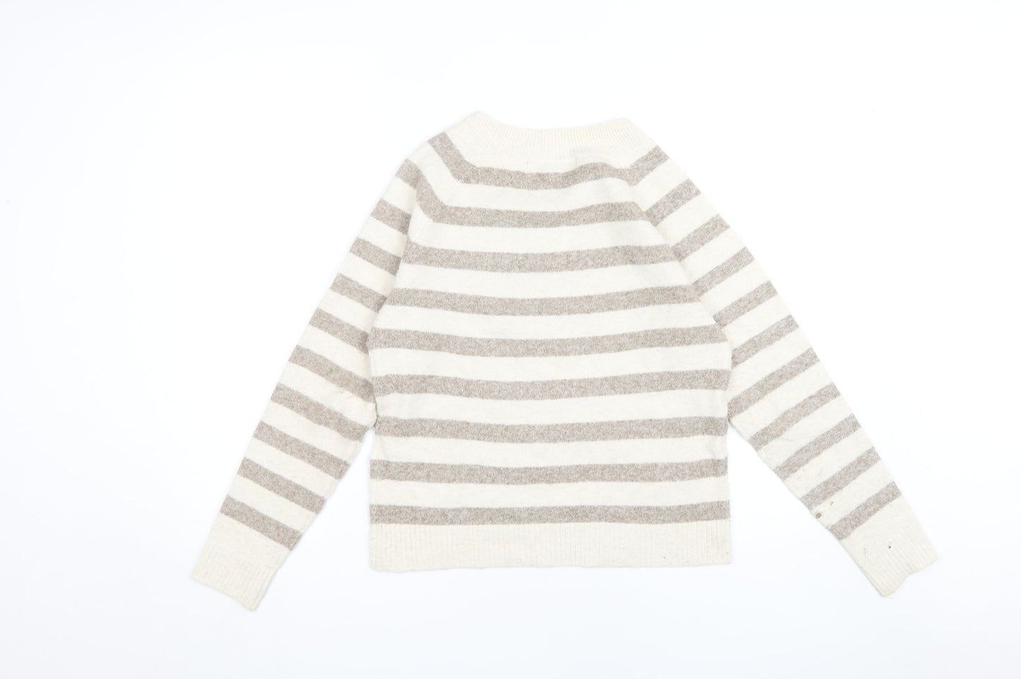 Vero Moda Women's Beige Striped Pullover Jumper XS