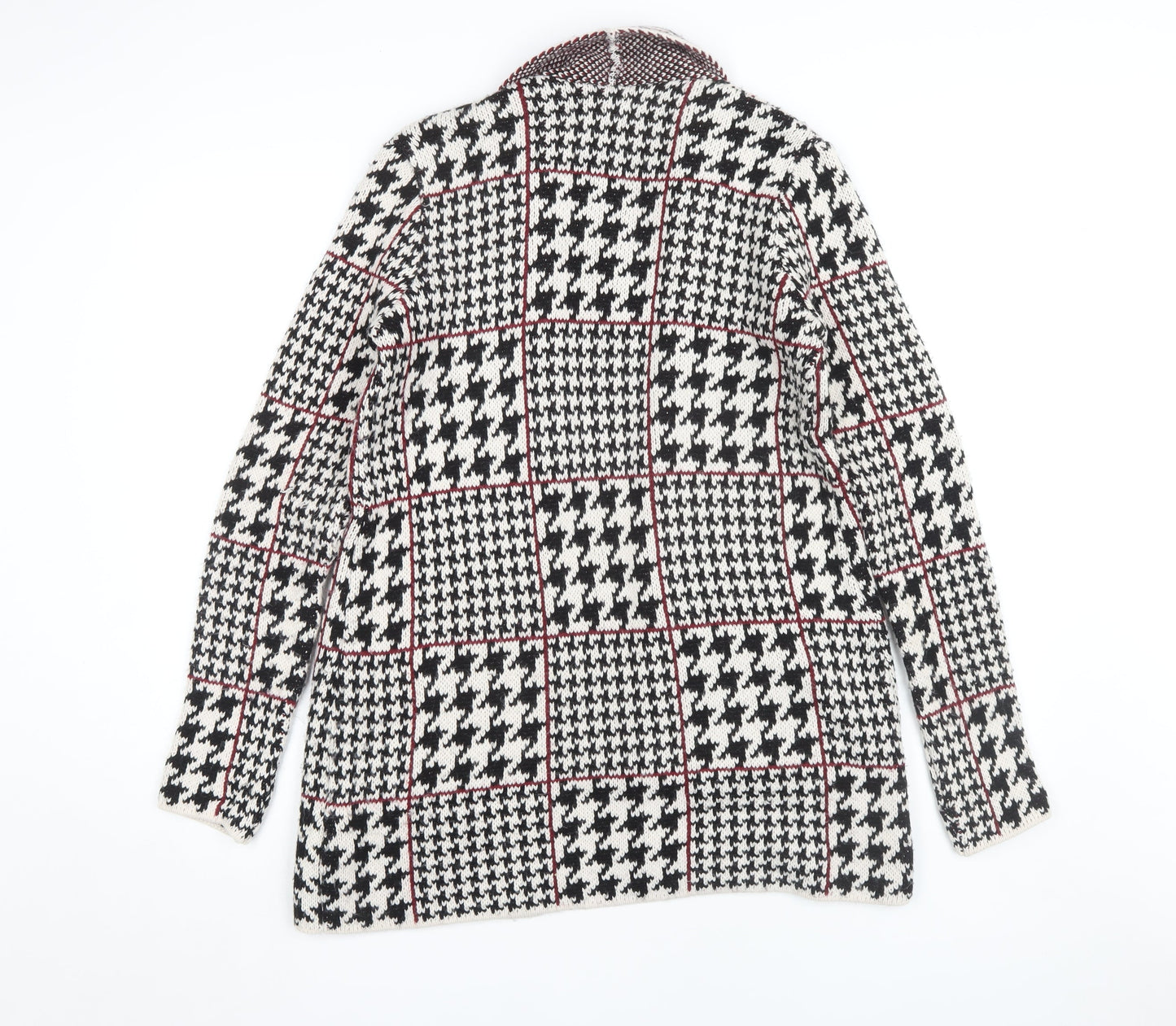 Stradivarius Women's Black Check Coatigan S
