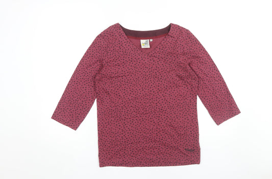 Weird Fish Women's Red Polka Dot T-Shirt Size 10