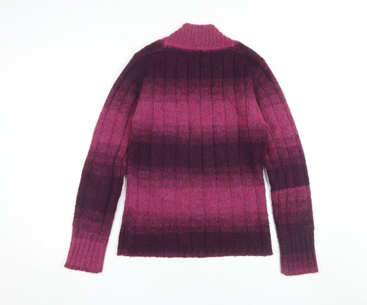 Fat Face Women's Purple Cowl Neck Jumper Size 12