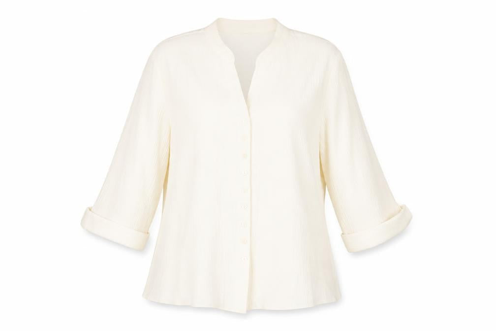 Womens UK Size 16 EWM Ivory Viscose Blend Blouse