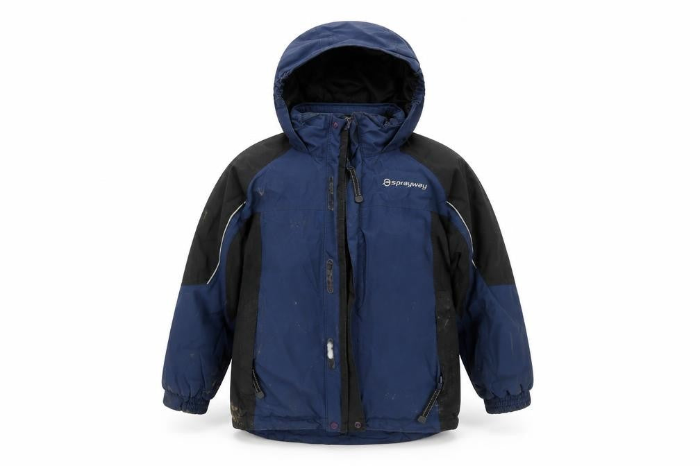 Sprayway Boys Blue/Black Parka Jacket 4-5 Years Waterproof Hooded
