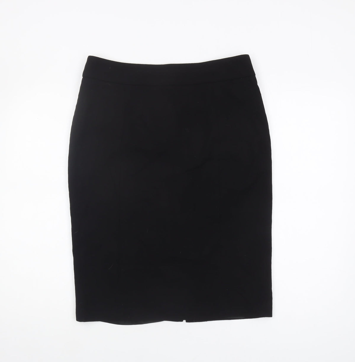 Additional front view of LK Bennett Women's Black Wool Pencil Skirt, size 12