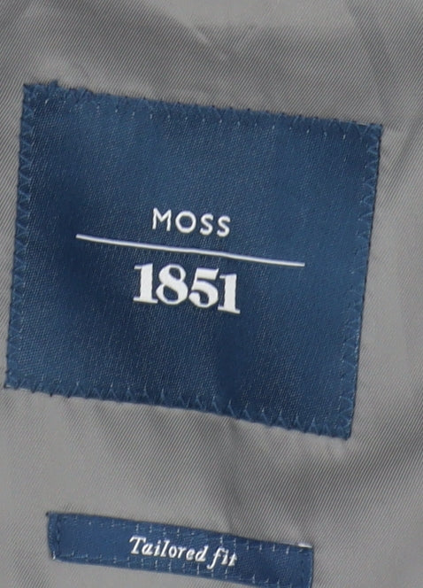 Moss 1851 Men's Grey Blazer, Size 52S, Formal, Business