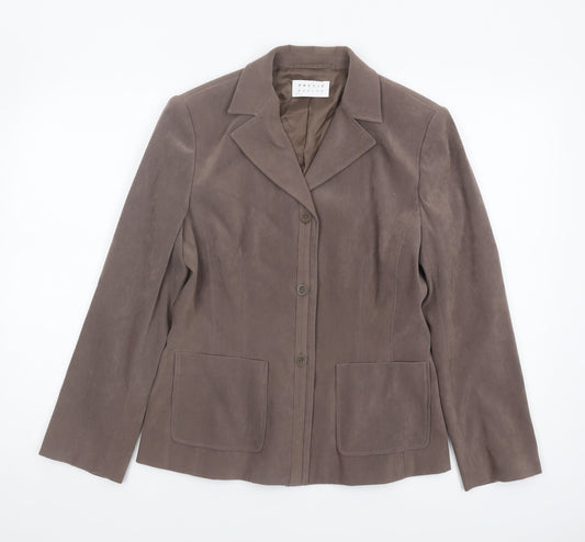 Precis Petite Women's Brown Blazer Size 12 Classic Fit