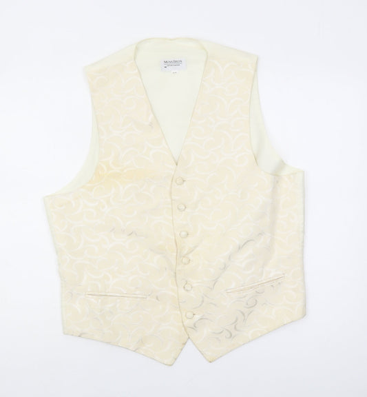 Moss Bros Men's Ivory Waistcoat M Wedding Occasion
