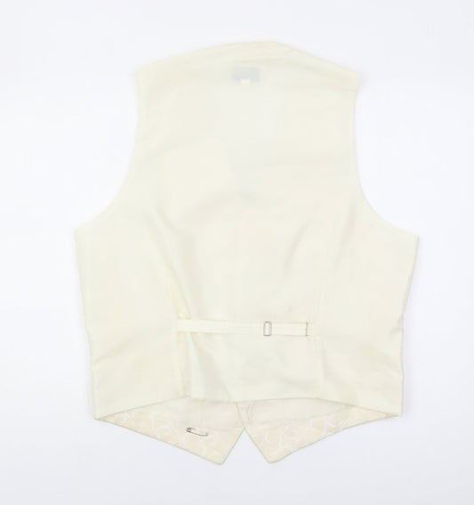 Moss Bros Men's Ivory Waistcoat M Wedding Occasion