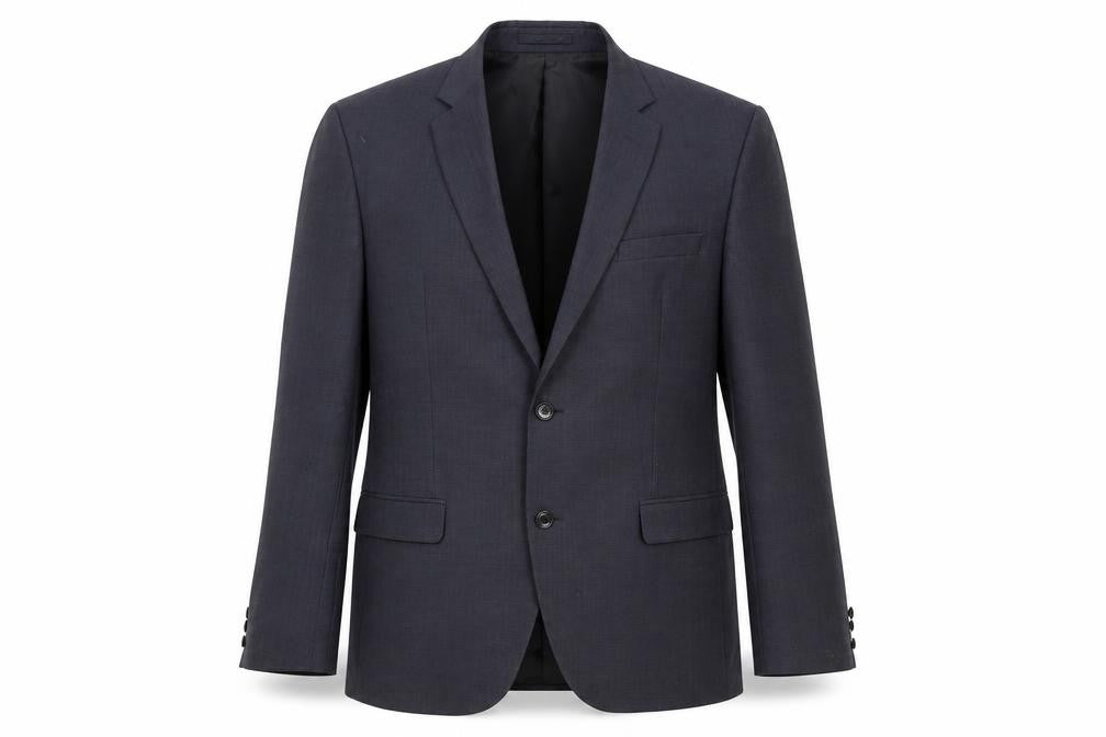 Mens 46 Chest Regular Calvin Klein Black Two-Button Suit Jacket